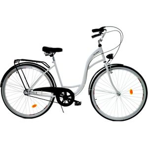 Meisjesfiets - 26 inch - met 3 versnellingen - wit zwart