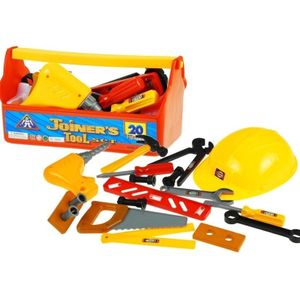 Speelgoed gereedschapsset - 20-delig - geel rood