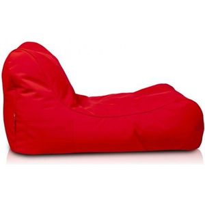 Luxe outdoor relax poef - rood - wasbare polyester hoes