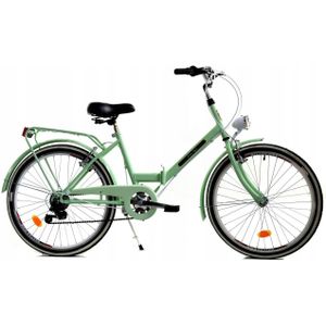 Vouwfiets - 24 inch - 6 versnellingen - mintgroen