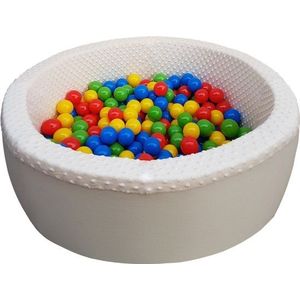 Ballenbad met 300 ballen - Wasbare hoes - 90 x 30 cm - Wit