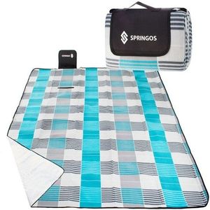 Picknickdeken - strandmat - 200x200 cm - ruit patroon