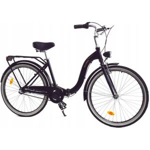 Vouwfiets - 28 inch - met 3 versnellingen - alu - zwart