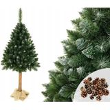 Kunstkerstboom - 180 cm - op stam - met sneeuw en glitter