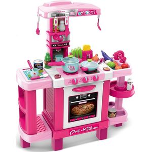 Kinderkeuken roze met keukengerei - 78x29x87cm