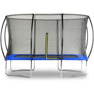 Trampoline rechthoekig - 200x300cm - met veiligheidsnet - blauw