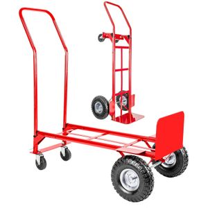 Steekwagen - transportwagen - opvouwbaar - tot 250 kg - rood