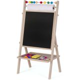 Schoolbord - dubbelzijdig - met papierrol - 62x28x44cm