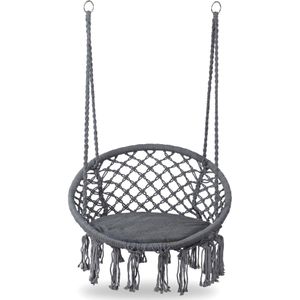 Hangstoel antraciet - nest stoel - 63x35x97cm - tot 150 kg