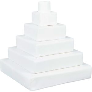 Foam blokken - stapel toren - 55x55x60cm - wit