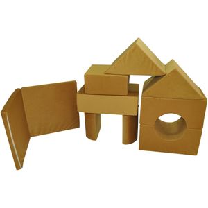 Foam blokken - soft play - ITAKA - 9 delig - okergeel