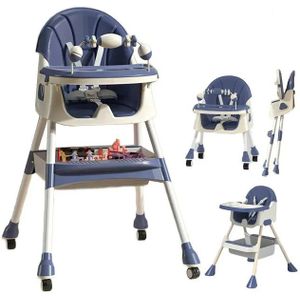 Kinderstoel meegroei - inklapbaar - met speelset - blauw