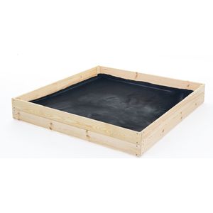 Moestuinbak - kweekbak - 120x120x18 cm - hout - met gronddoek