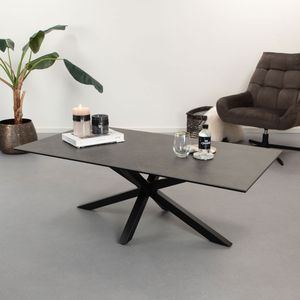 Sohome Salontafel 'Parker' Keramiek, 130 x 70cm, kleur Zwart