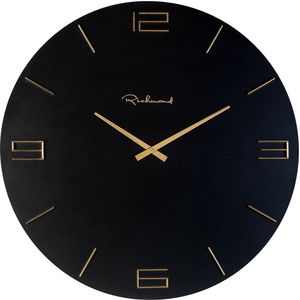 Richmond Klok 'Byram' 60cm, kleur Zwart/Brass