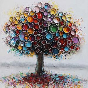 Kleurrijke boom - Schilderij - Decoratie - Woonaccessoires