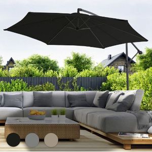 909 Outdoor - Hangende parasol - Met Beschermhoes - Zwart