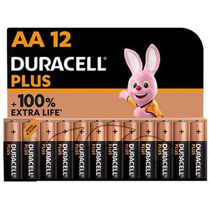 Duracell Plus Alkaline AA (12 batterijen in verpakking)
