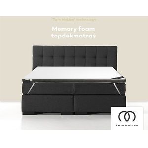 Twin Motion® - Topdekmatras - Traagschuim & Koudschuim - 140x200x8cm (tweepersoons / twijfelaar)