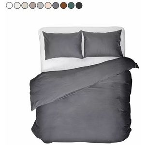 Primaviera Deluxe - Zwart - Dekbedovertrek - 135 x 200 cm - 100% Egyptisch Katoen