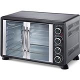 TurboTronic - RVS Vrijstaande Elektrische Oven - Franse Deuren - 55 L - FEO55