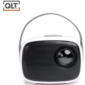 QLT TV Projector – Mini Beamer met LED Lichtbron – Resolutie 800 x 480 Pixels – 16:9 – Projectieafstand 1 tot 4 Meter – Met Afstandsbediening - Wit