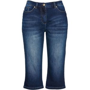 Jeans bermuda mid waist, comfortabele tailleband