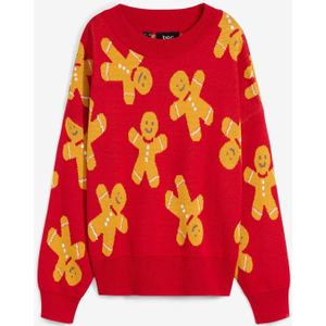 Kersttrui met ronde hals, oversized