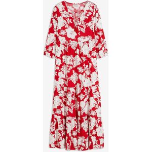 Gedessineerde maxi jurk van vloeiende viscose