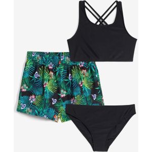 Bikini en bikinibroekje en short (3-dlg. set)