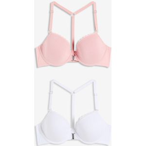 Voorgevormde bh - Set van 2 - Met Voorsluiting en Beugel - Katoen