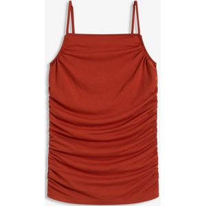 Spaghetti top met plooitjes