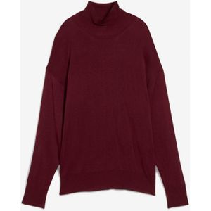 Fijngebreide trui met col in een viscosemix