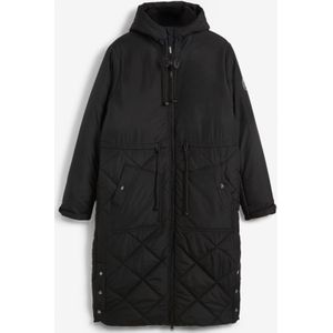 Lange, gewatteerde outdoor jas met reflecterende details
