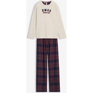 Pyjama voor kinderen met flanellen broek van zacht katoen (2-dlg. set)
