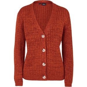 Grof gebreid vest met gerecycled katoen