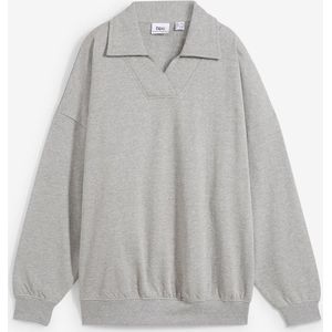 Sweater met V-hals en polokraag