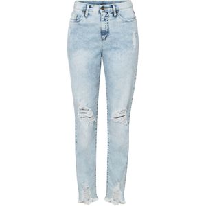 Mom jeans met destroyed effecten