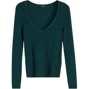 Trui met hartvormige halslijn