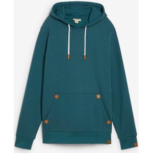 Hoodie met imitatieleren details