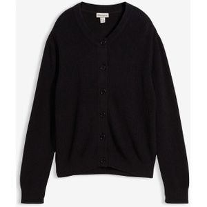 Fijn gebreid vest met ronde hals