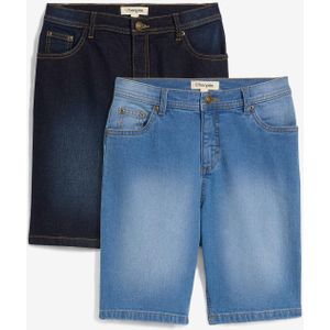 Jeans bermuda, regualr fit (set van 2)