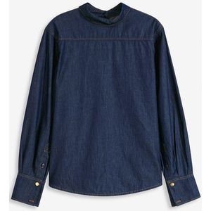 Spijkerblouse met lange manchetten