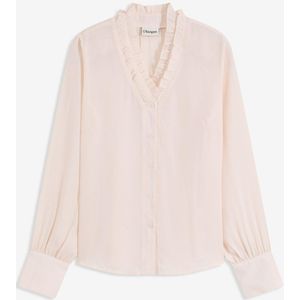 Chiffon blouse met ruches