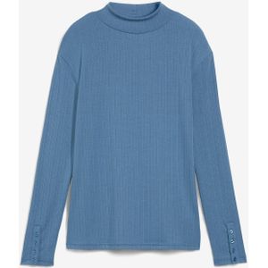 Longsleeve van geribd materiaal