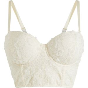 Bustier top met beugels en afneembare schouderbandjes