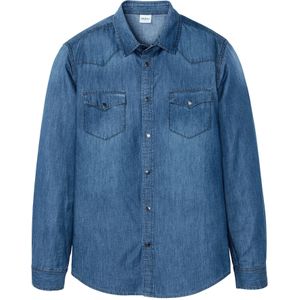 Slim fit spijkeroverhemd, lange mouw