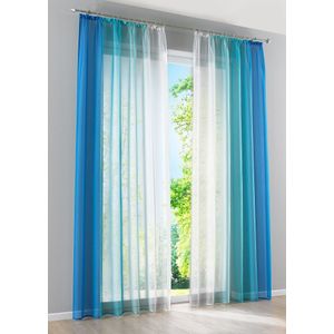 Gordijnen met gerecycled polyester en kleurverloop (set van 2)