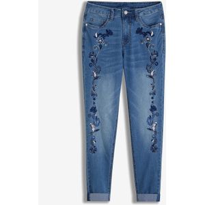 Slim fit jeans met mid waist, cropped