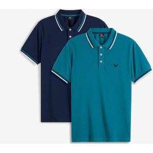 Piqué-poloshirt, korte mouwen (set van 2)